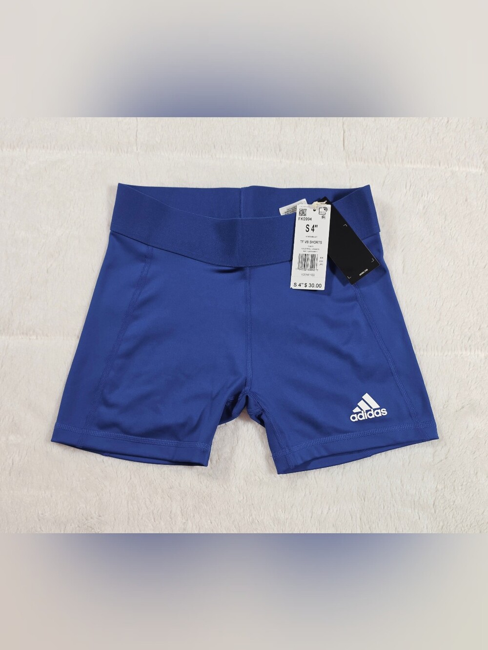 adidas Blue Women's Athletic Volleyball Shorts with Logo